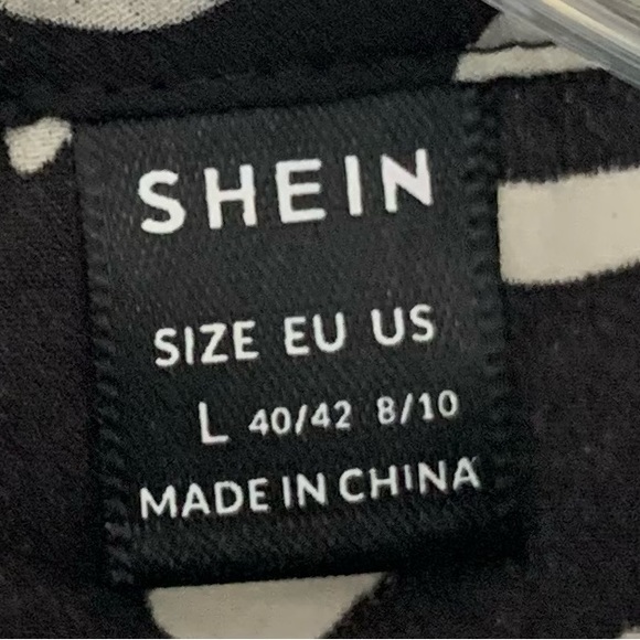 SHEIN black and white blouse size Large - Picture 4 of 7